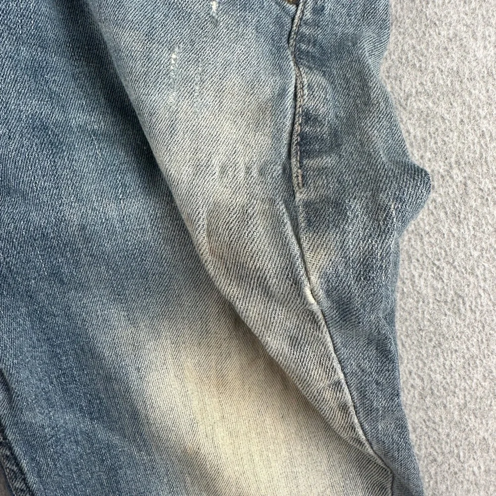 Levi's Jeans Womens 3 524 Too Superlow Blue Straight Leg Denim Distressed